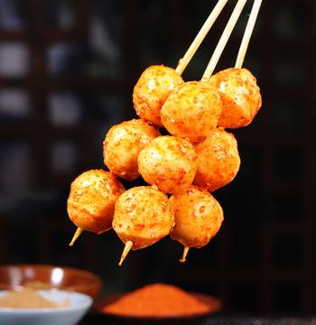 Braised Lobster Balls (2 Skewers) 涮卤龙虾丸(2串)